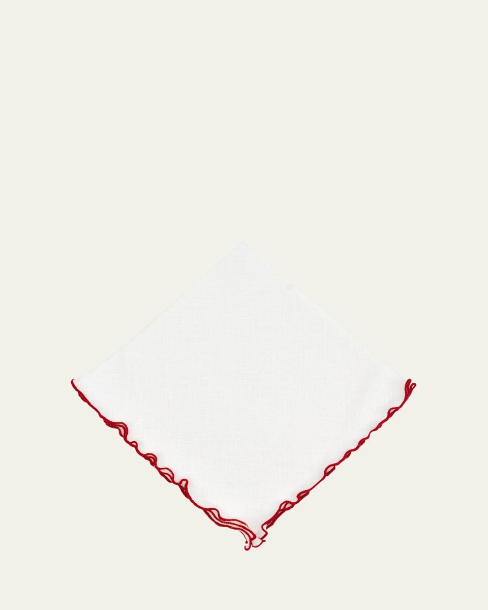 Red Lettuce Edge Napkin